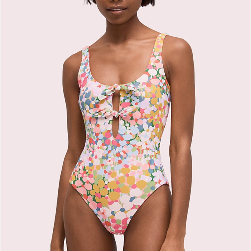 Kate Spade Floral Dots (Reversible!) One-Piece -- NWOT